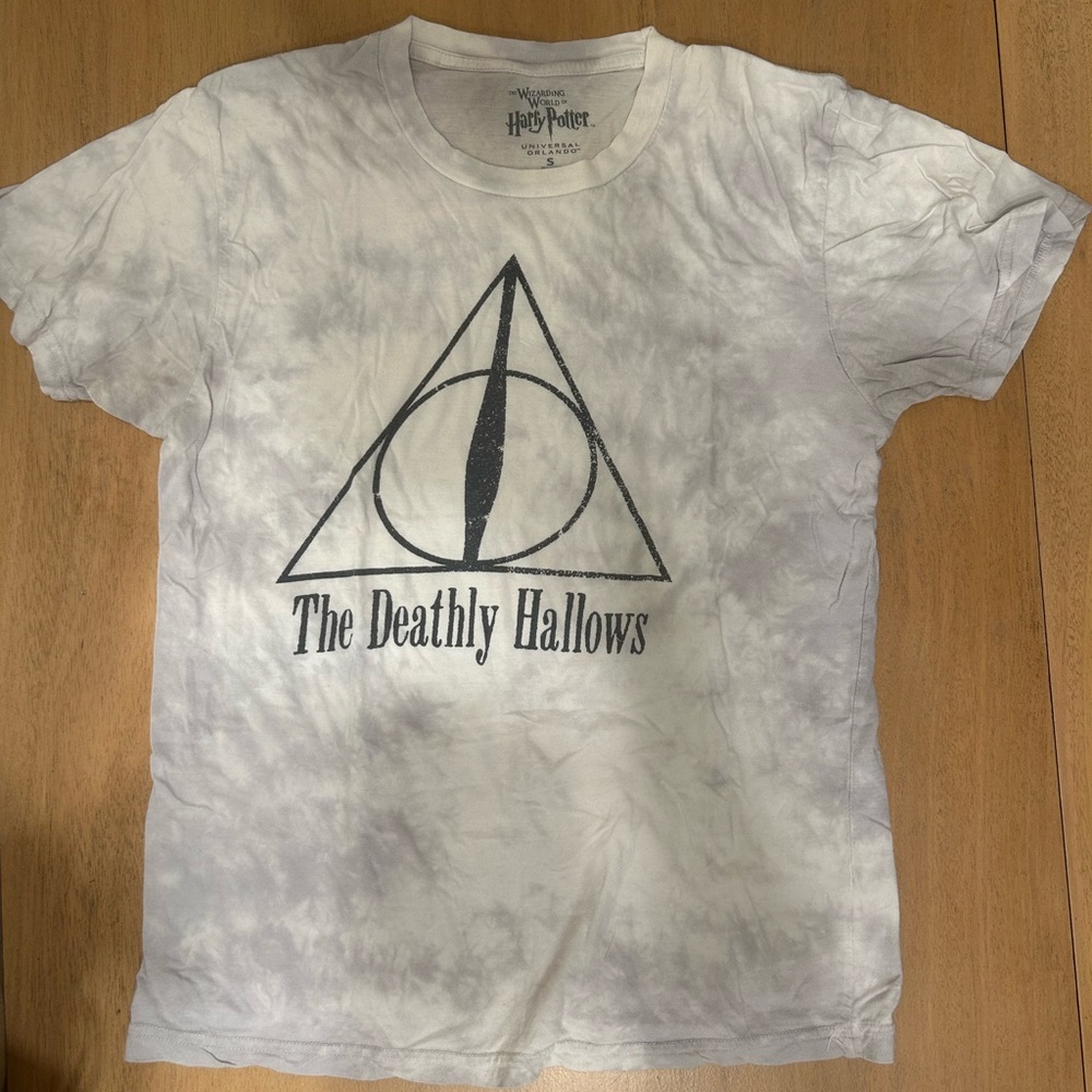 Deathly Hallows Gray/Purple Tie Dye Women’s Tee